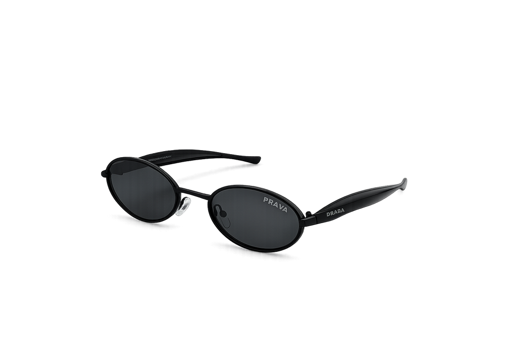 Oval Black Sunglasses