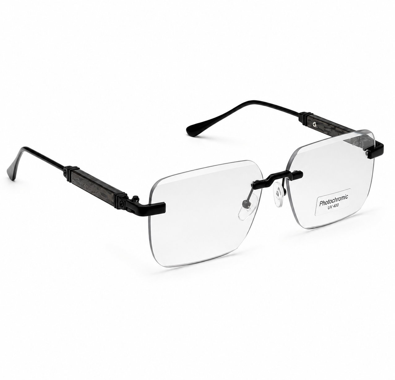 SS-V2766 Black Aero Rimless Photochromic Eyeglasses