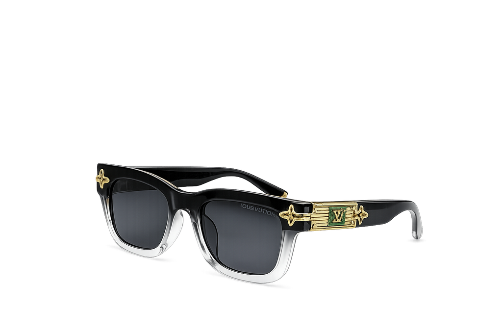 L-8898 Black Crystal Frame with Grey Lens