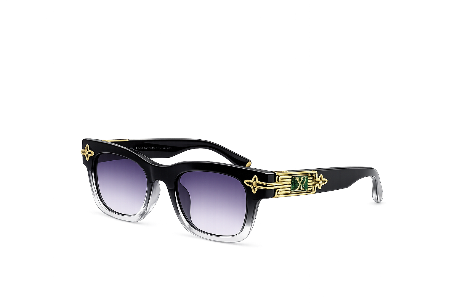 L-8898 Black Frame with Purple Gradient Lens