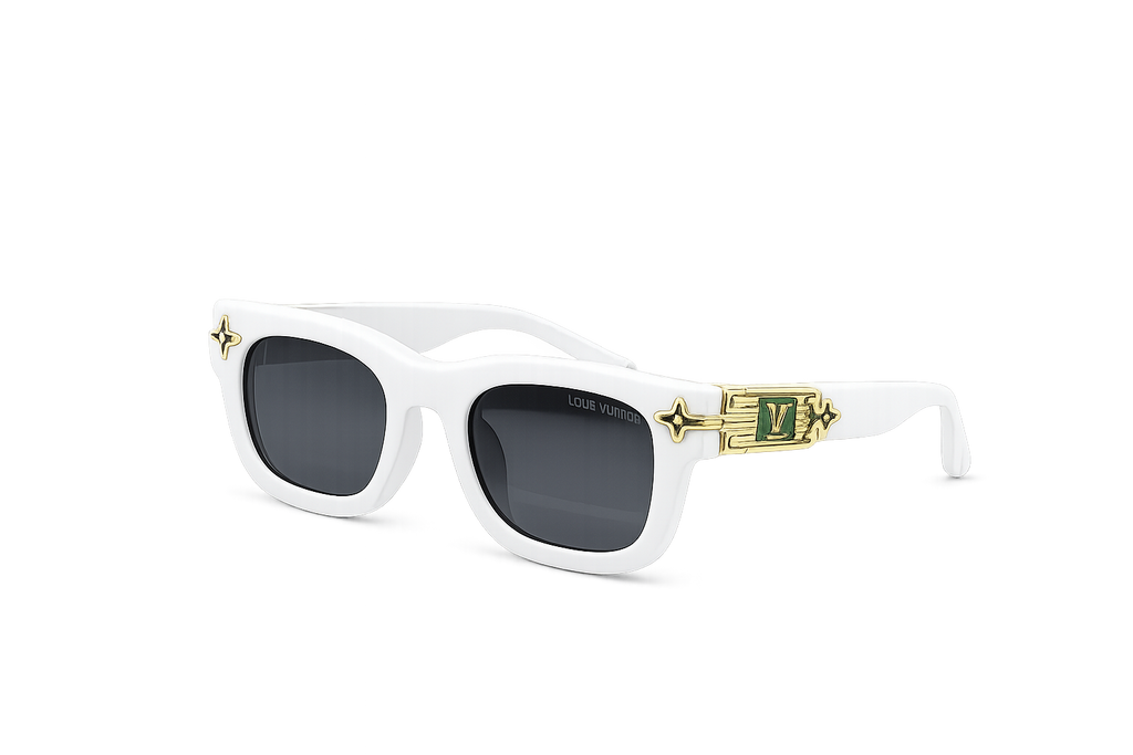L-8898 White Frame with Black Lens