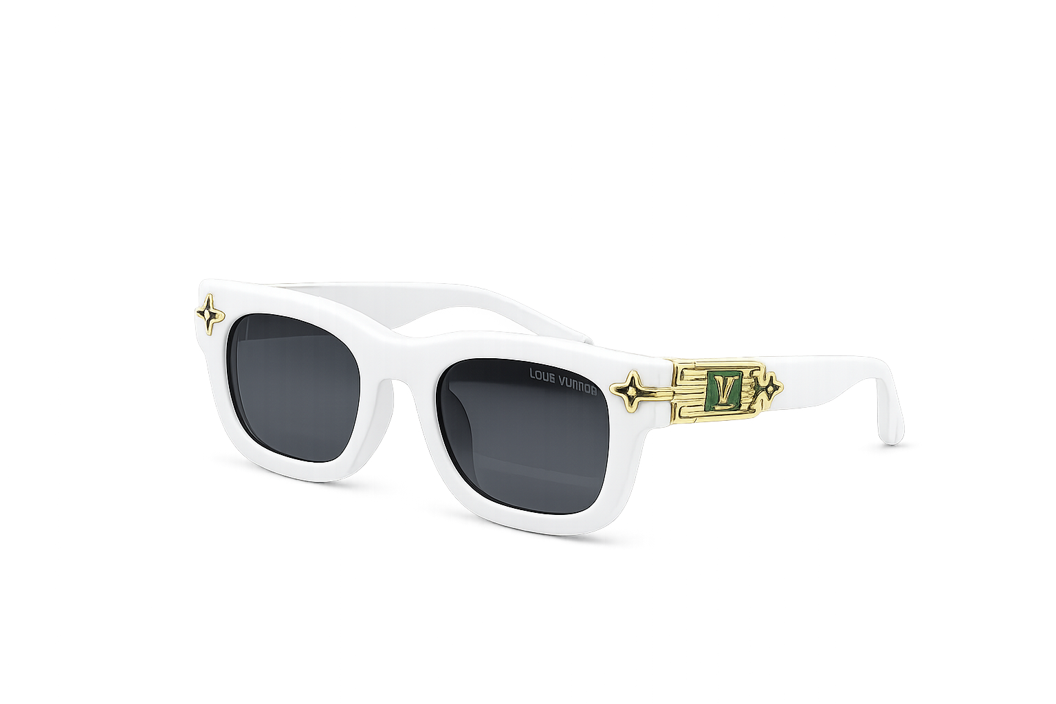 L-8898 White Frame with Black Lens