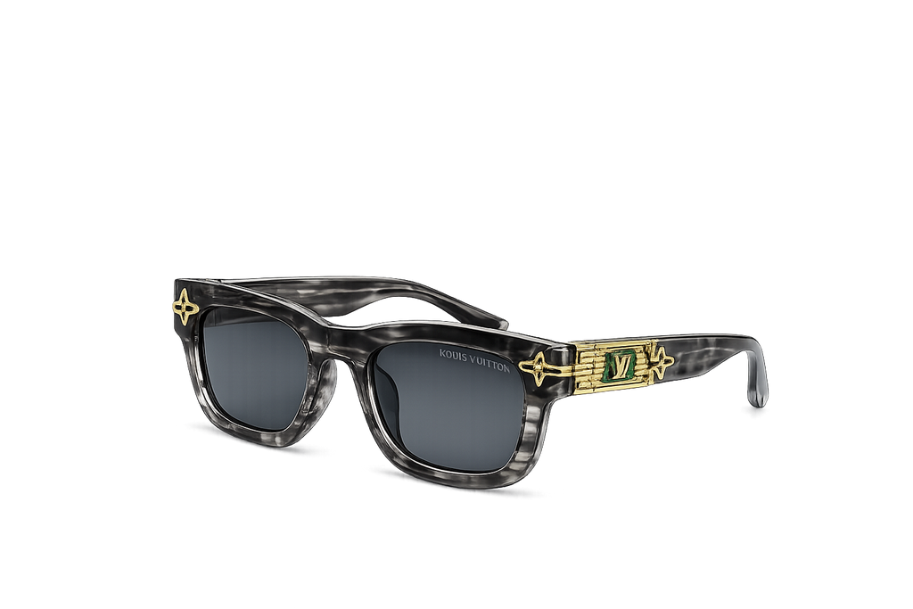 L-8898 Transparent Grey Frame with Black Lens