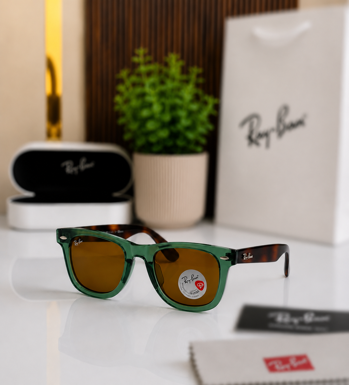 SK  -2140 (BROWN LENS GREEN N BROWN COMBI FRAME)