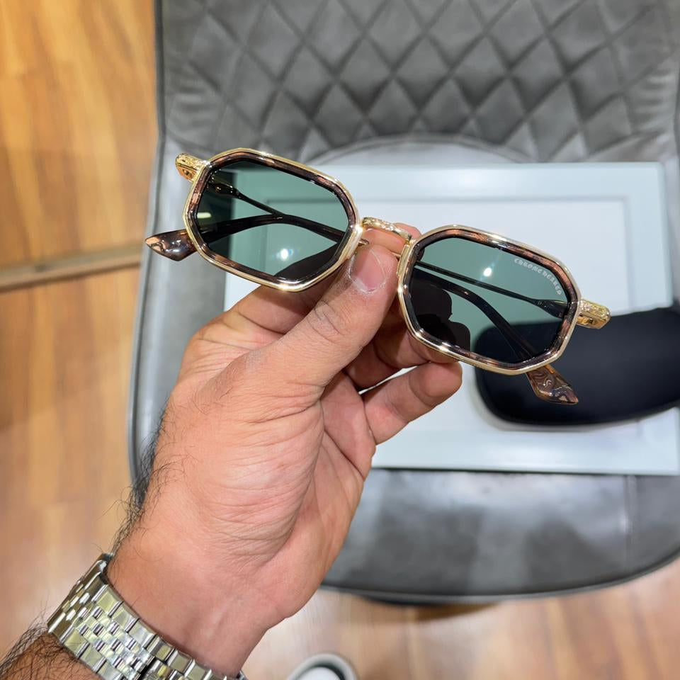 SRK Amber Edge Geometric Sunglasses