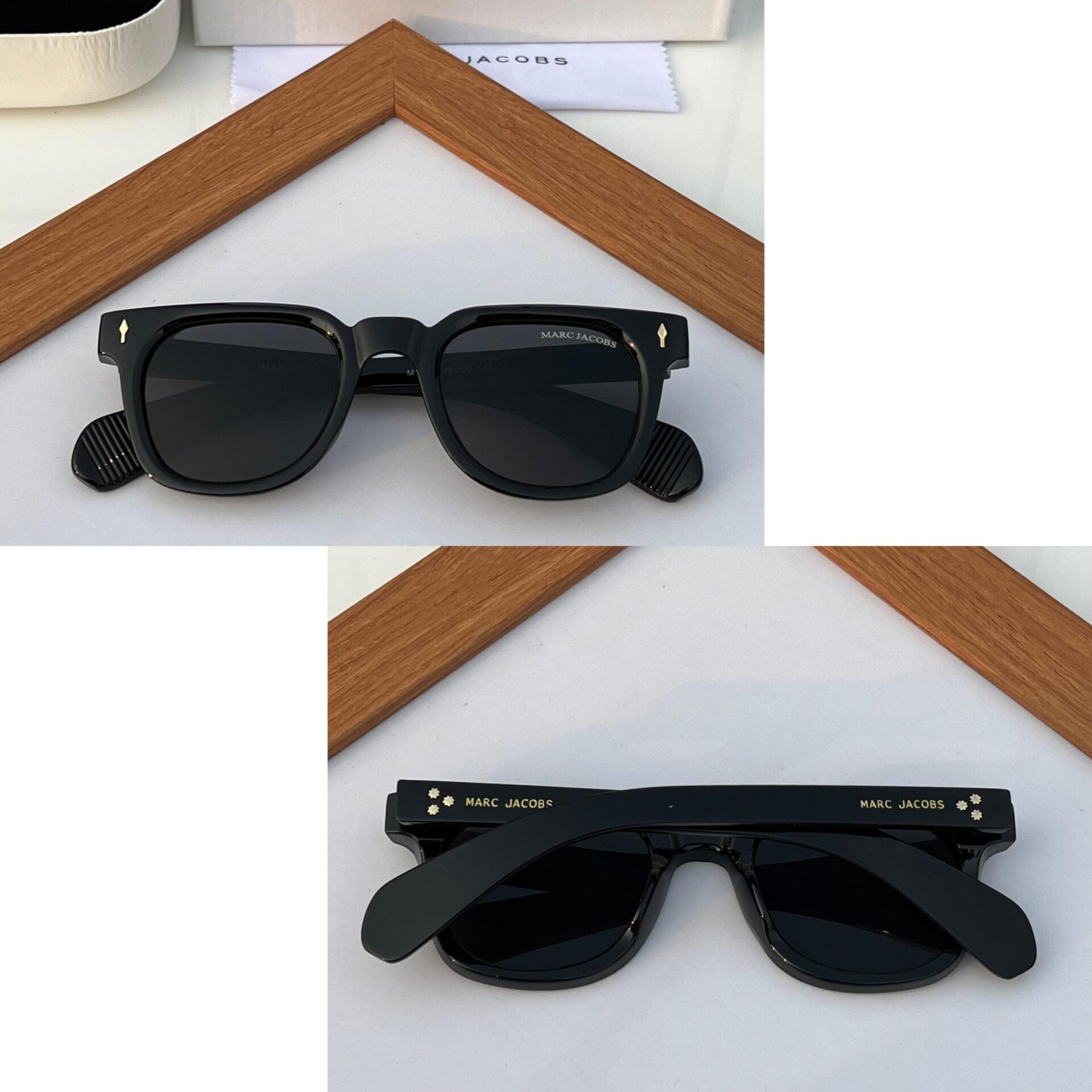 MJ Classic Black Square Sunglasses