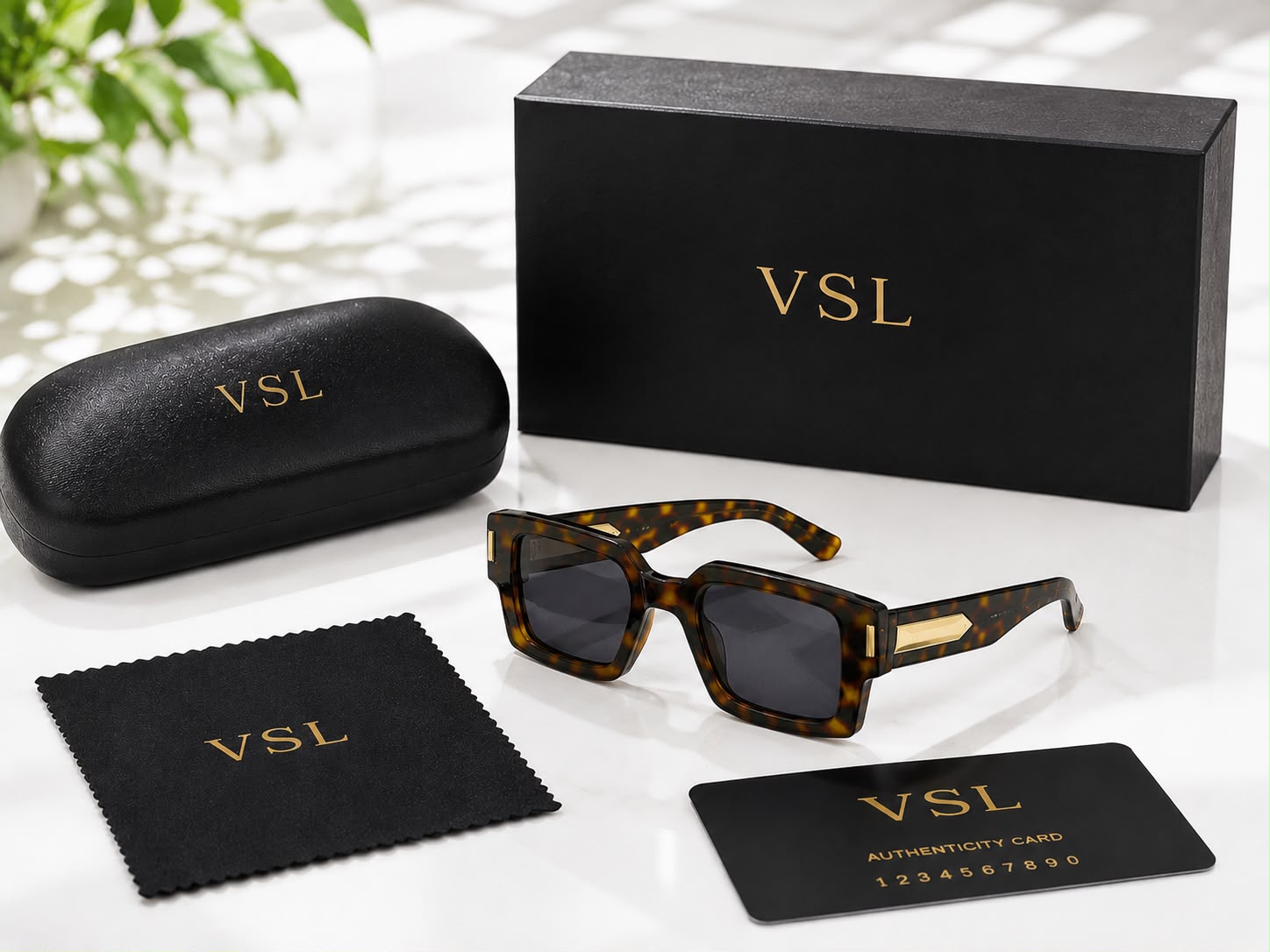 VS Tortoise Square Sunglasses