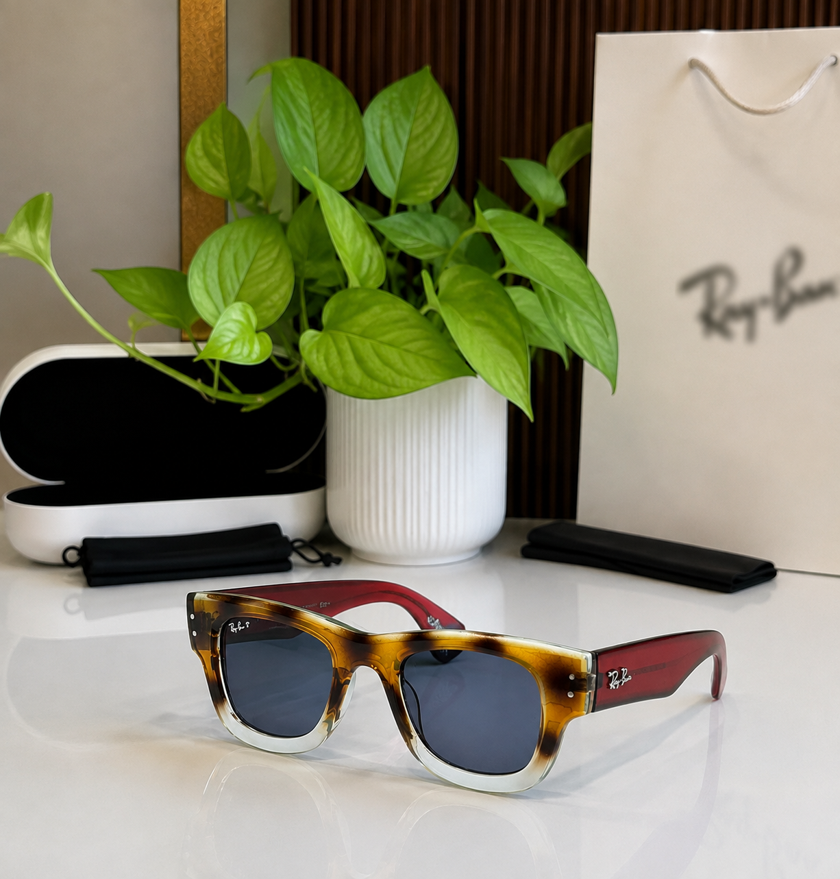 SK PUFFER EDITION (Amber Tortoiseshell / Havana with Burgundy temples)