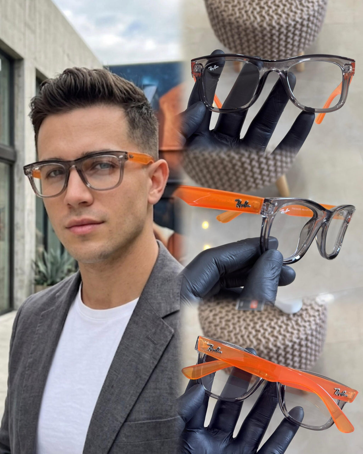 SK 0502- ORANGE WHITE LENS