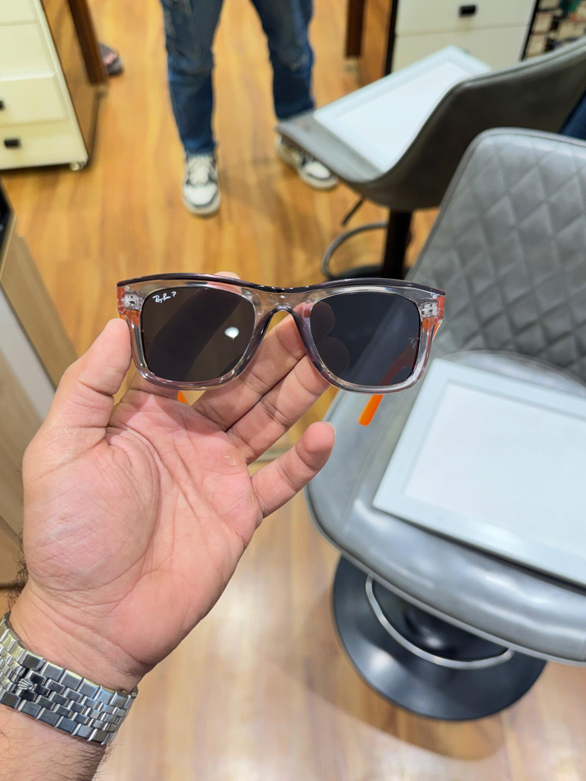 SK 0502- ORANGE BLACK LENS